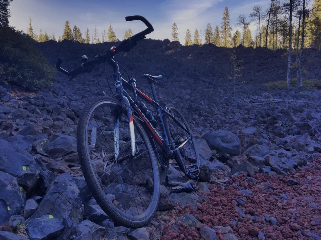 Bike in Boulder Field