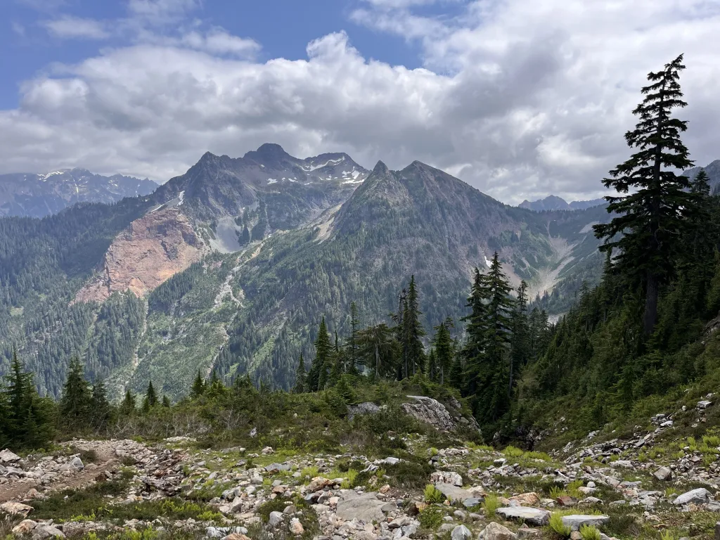 Mt Dickerman at Center Right